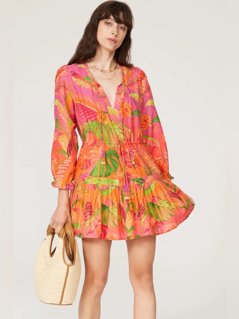 FARM RIO Ombre Forest Mini Dress Size Large VGUC
